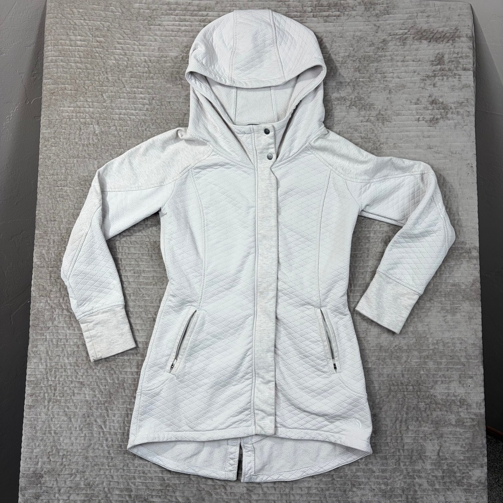 The North Face Crescent Full Zip Quilted Hoodie Jacket Gray NF0A2THG‎ Womens S